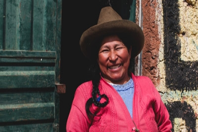 Lauriana Cjuiro Paucar, quien se comunica en quechua. Cusco, Perú.